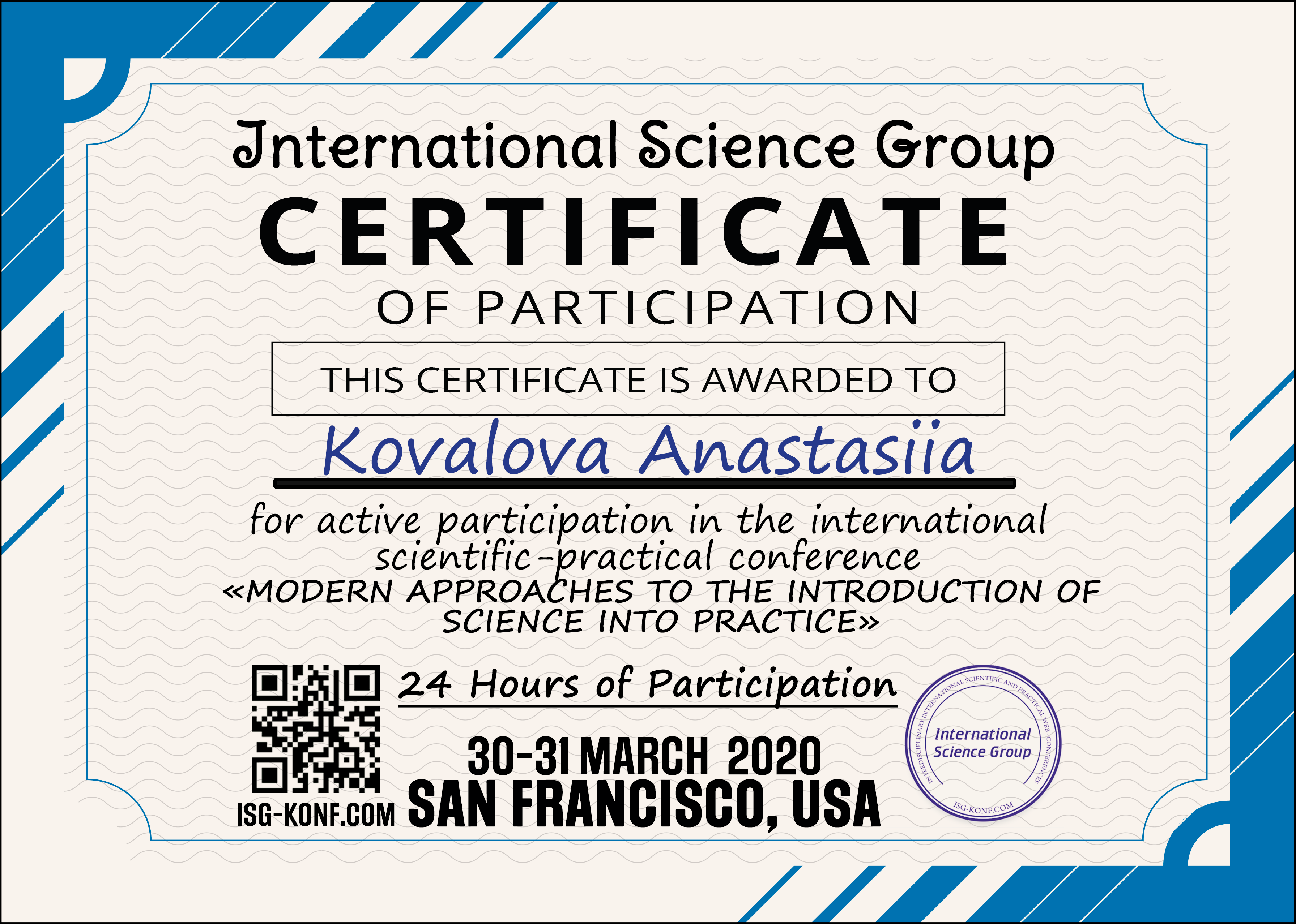Kovalova Anastasiia